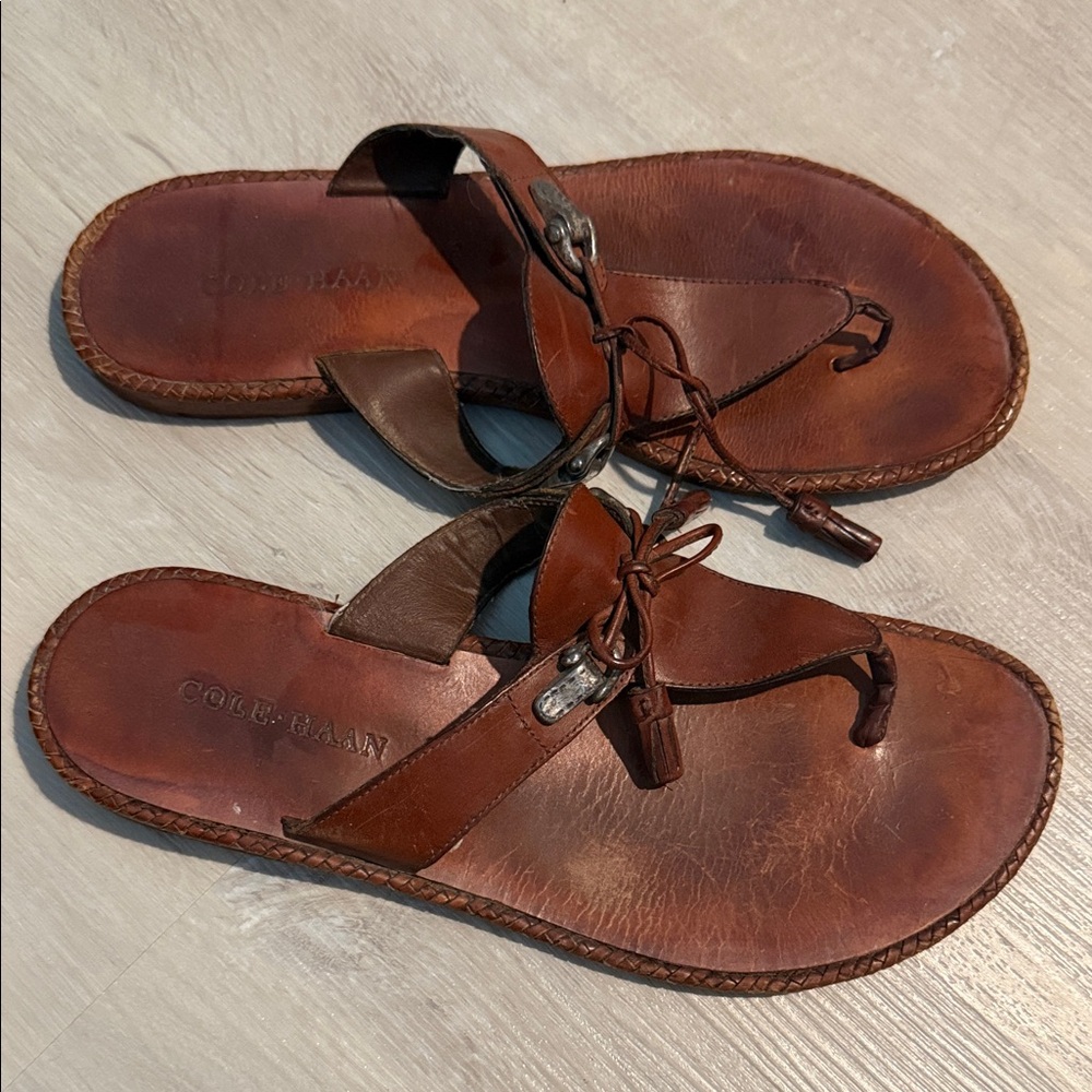 Cole Haan Brown Leather Sandals size 9 - Picture 5 of 10